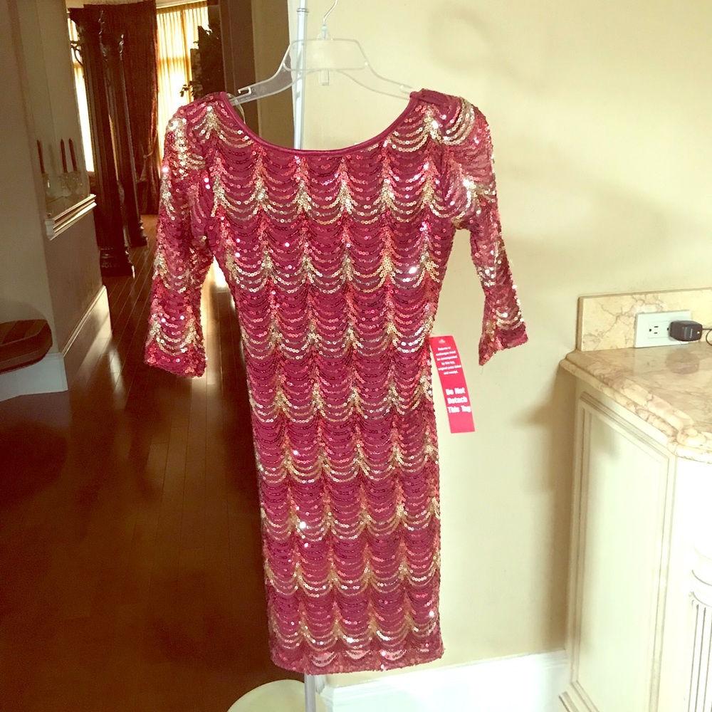 Cocktail Dress in beautiful Fuchsia color!